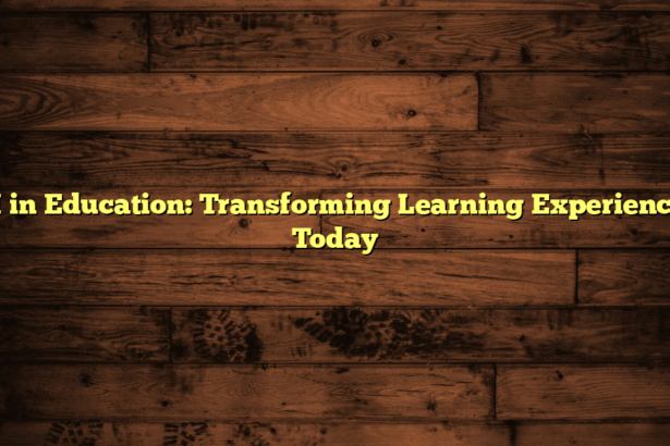 AI in Education: Transforming Learning Experiences Today