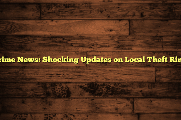 Crime News: Shocking Updates on Local Theft Ring