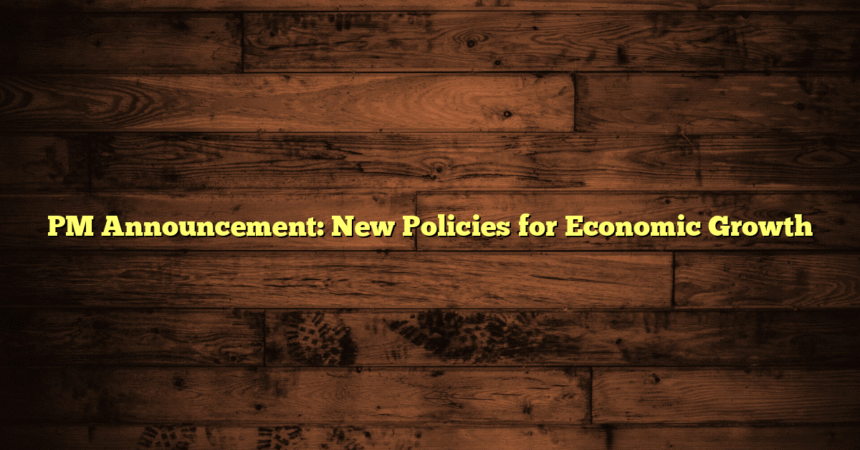 PM Announcement: New Policies for Economic Growth