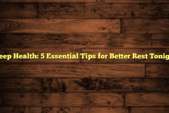 Sleep Health: 5 Essential Tips for Better Rest Tonight
